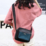 Sac à bandoulière décontracté en nylon imperméable léger et contrastant