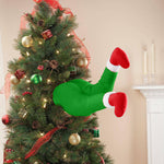 Décoration de jambes de Père Noël