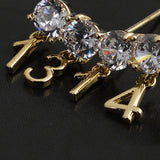 Boucles d'oreilles simples pour toujours de la Saint-Valentin