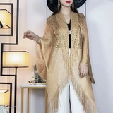 Châle à Franges Avec Crème Solaire