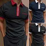 T-shirt business avec zip pour homme