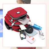 Petit sac à bandoulière carré en nylon de couleur unie