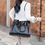 Grand Sac En Cuir Souple Á Texture En Cuir De Grande Capacité