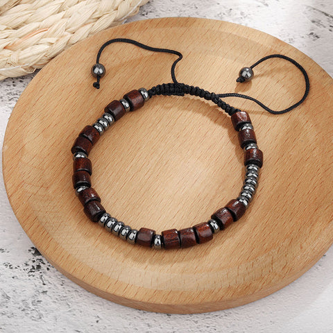 Bracelet De Code Morse Tressé En Nylon Aimanté