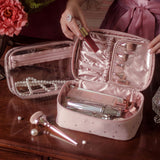 Sac cosmétique en velours de grande capacité