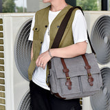 SAC MESSAGER FASHION VINTAGE EN TOILE POUR HOMME