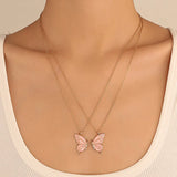Collier papillon coloré