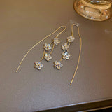 Boucles d'Oreilles à Pampilles Longues Fleur