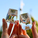 Verre à vin en forme de diamant