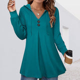 Sweat à Capuche Boutonné pour Femme