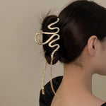 Barrette serpent avec strass