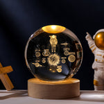 Veilleuse boule de cristal rougeoyante