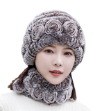 Chapeau en Fourrure de Lapin Rex