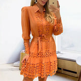 Robe Chemise Aux Genoux pour Femmes