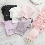 Manches minces en soie glacée lâche