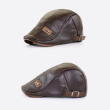 Nouveau Béret en Cuir Tendance