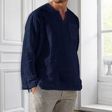 Chemise en lin à manches longues