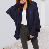 Cardigan en Tricot de Couleur Unie