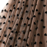 Jupe floquée en maille pour femme