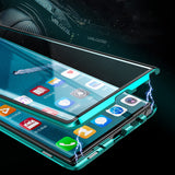 Étui de téléphone trempé magnétique pour Samsung