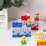 Beau calendrier de puzzle de blocs de dessin animé