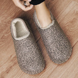 Chaussures d'Intérieur en Coton Peluche Chaud pour Hommes