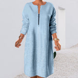 Robe Unicolore avec Fermeture Éclair