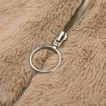 Veste en fausse fourrure en fourrure de lapin