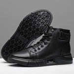 Bottes En Cuir Chaudes Noires