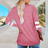 T-shirt Col V Manches Longues Femme Coupe Ample
