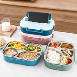 Boite à repas portable de grande capacité en acier inoxydable