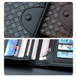 Portefeuille tressé de style long