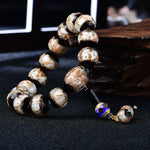 Bracelet Perles Glacées Gris Encens