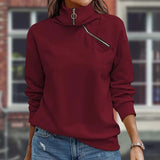 Haut Décontracté avec Fermeture Éclair