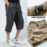 Pantalon décontracté en coton multi-poches pour homme