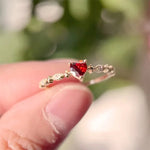 Achetez-en 1, obtenez-en 1 gratuit - Bague coeur rubis