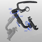 Support de téléphone portable multifonctionnel pour tableau de bord et pare-soleil