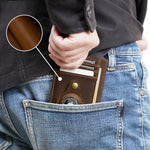 Porte-cartes en cuir Localisateur