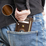 Porte-cartes en cuir Localisateur
