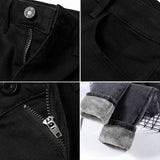 Jean thermique doublé en molleton pour femmes