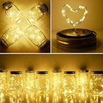 Lot de 6 Lampes Solaires pour Bocal Mason