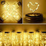 Lot de 6 Lampes Solaires pour Bocal Mason