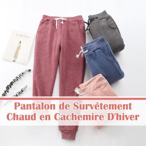 Pantalon de Survêtement Chaud en Cachemire D'hiver