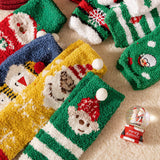 Coffret cadeau de Noël - Chaussettes en peluche mignonnes
