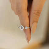 Bague Découpe Double Coeur