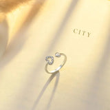 Bague Découpe Double Coeur