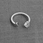 Bague Découpe Double Coeur