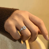 Bague Découpe Double Coeur