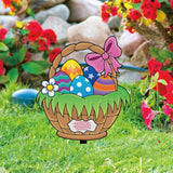 Panneau de signalisation de jardin pour Pâques