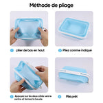 Boîte de rangement pliable en silicone pour aliments
